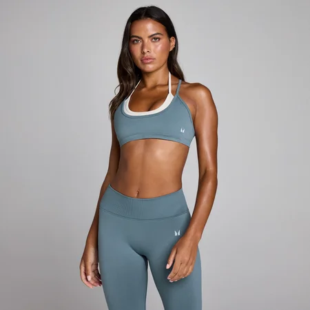 MP Women's Seamless Layered Sports Bra - Midnatsgrå