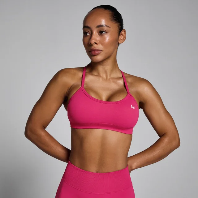 MP Women's Lift sømløs sports-bh med stropper - Bold Berry