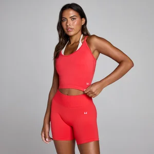 MP dame sømløs vest med lag - Crimson - Size XS