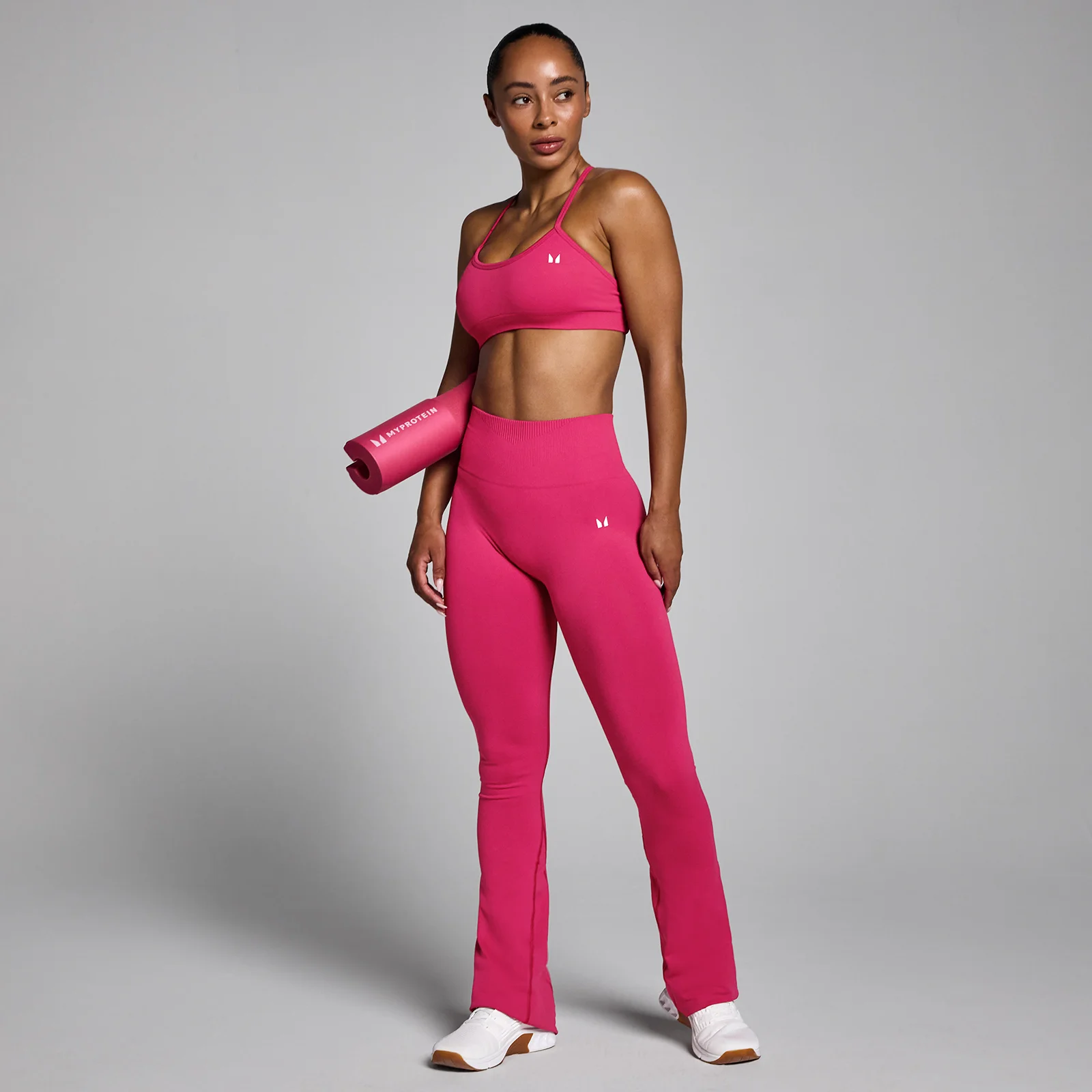 MP Women's Tempo sømløse leggings med slå - Bold Berry - S Billede 3
