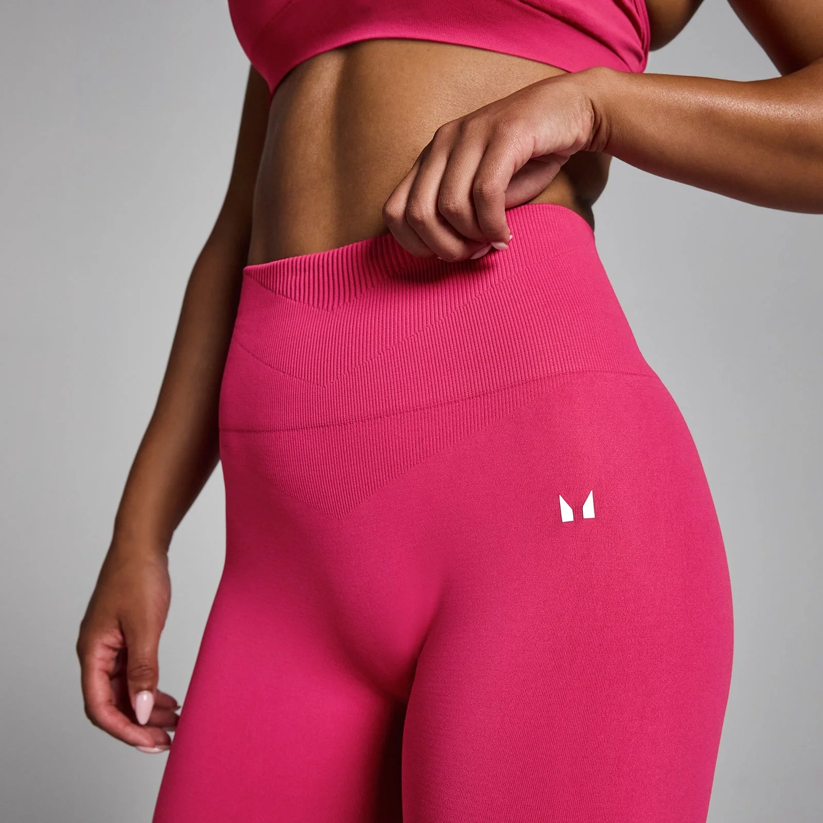 MP Women's Tempo sømløse leggings med slå - Bold Berry - S Billede 4