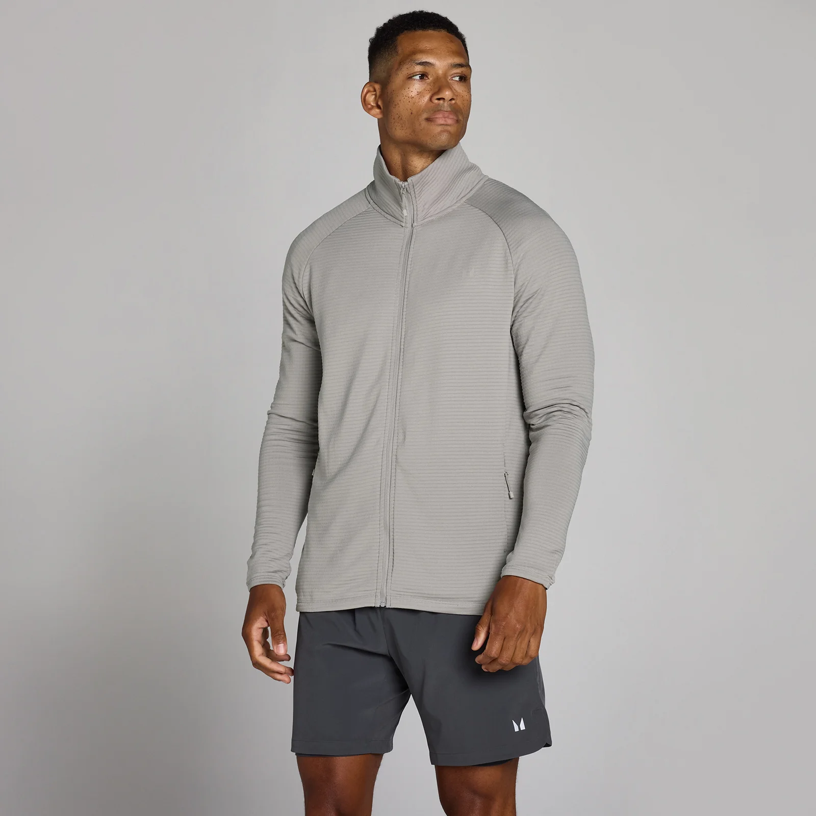 MP Men's Training Ultra Gridded Zip Through - Chalk Grey - XS Billede 1