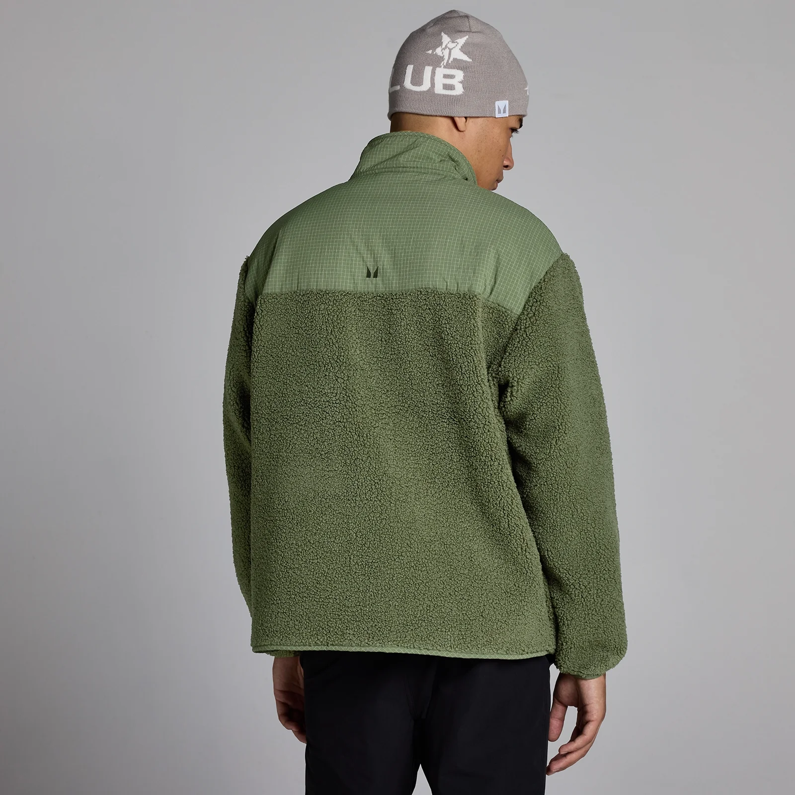 MP Borg fleece til mænd - Vasket olivengrøn - XS Billede 2
