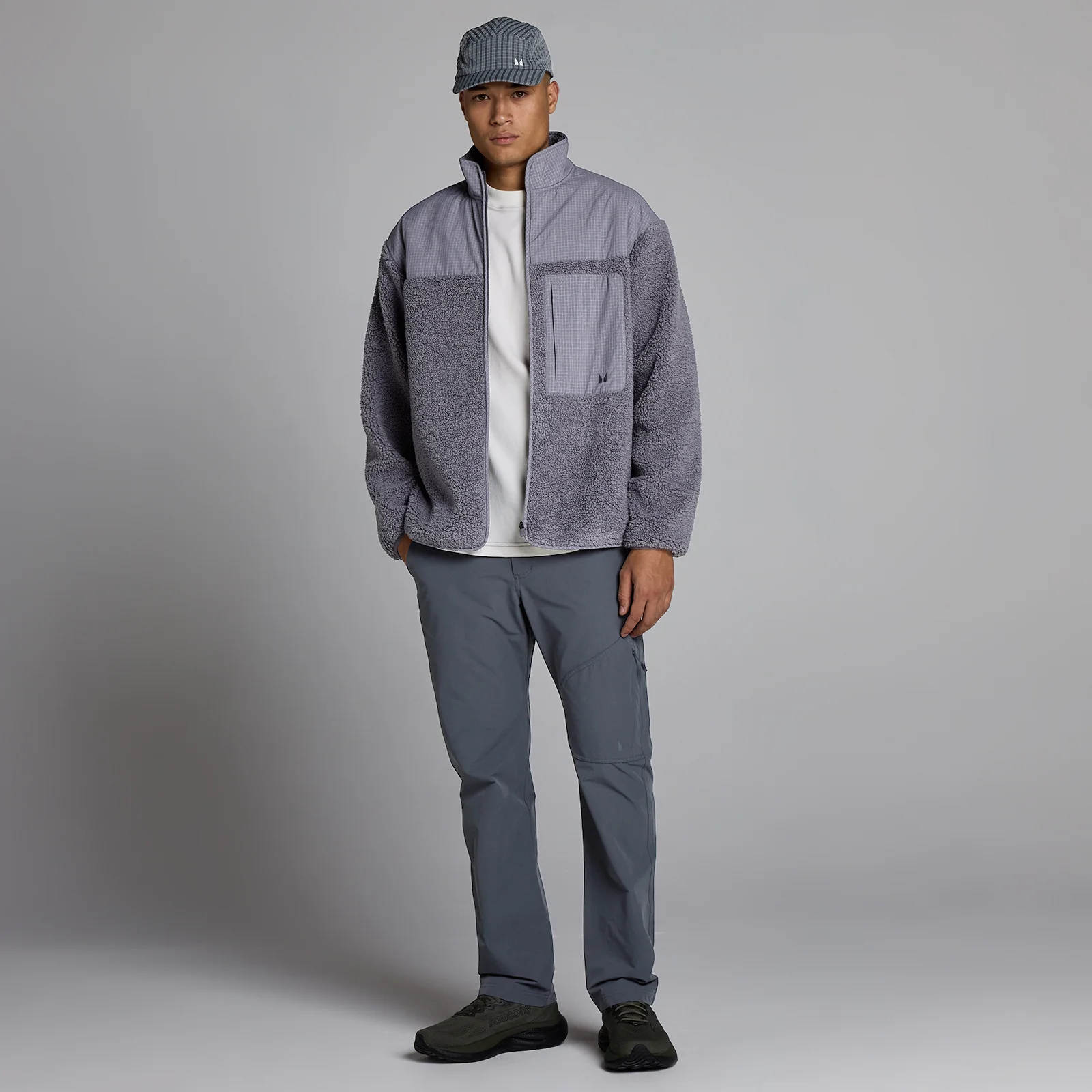 MP Borg fleece til mænd - Mørk Heather - XS Billede 3