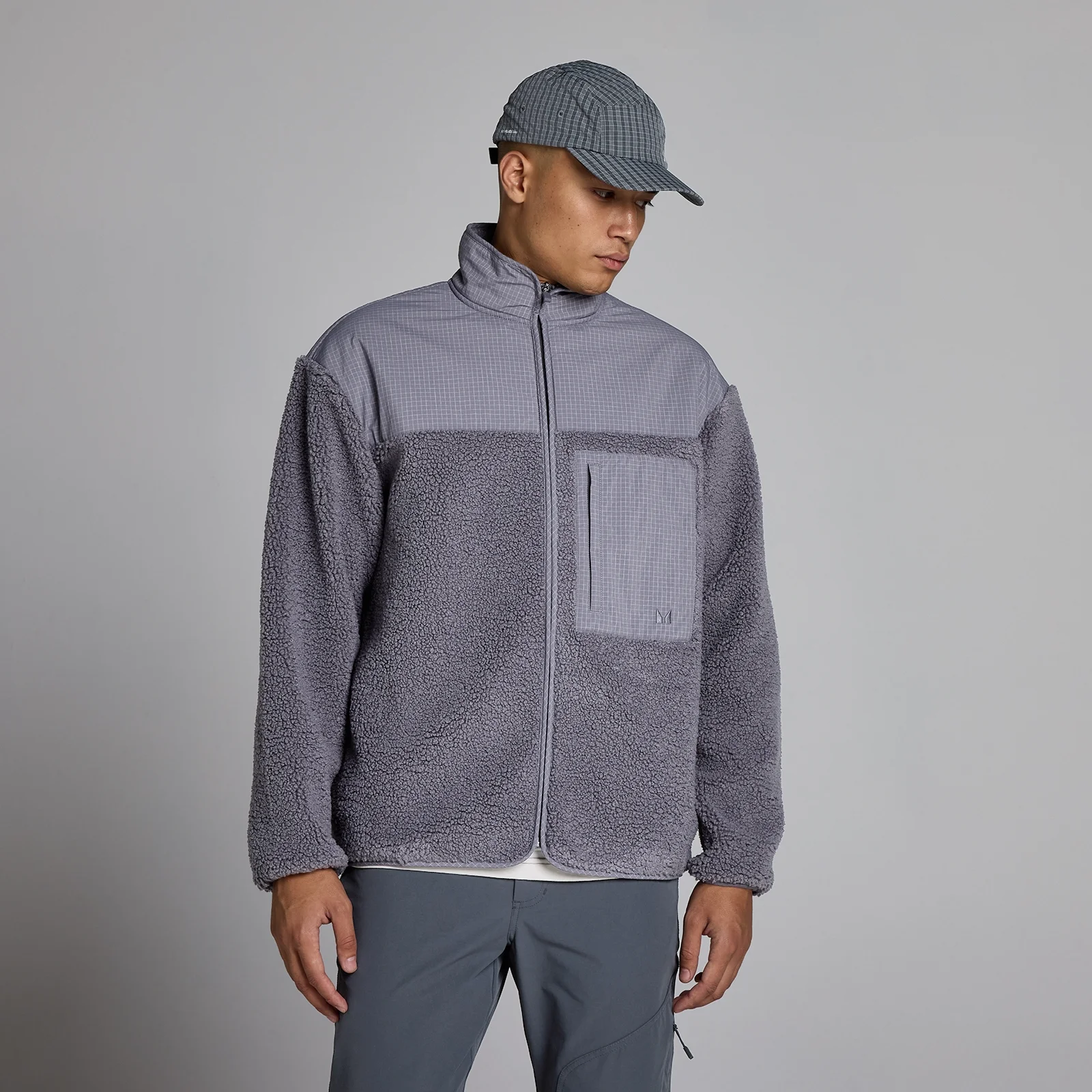 MP Borg fleece til mænd - Mørk Heather - XS Billede 1