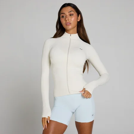 MP Tempo Ultra Seamless Full Zip Jakke til kvinder - Mist/Sølv