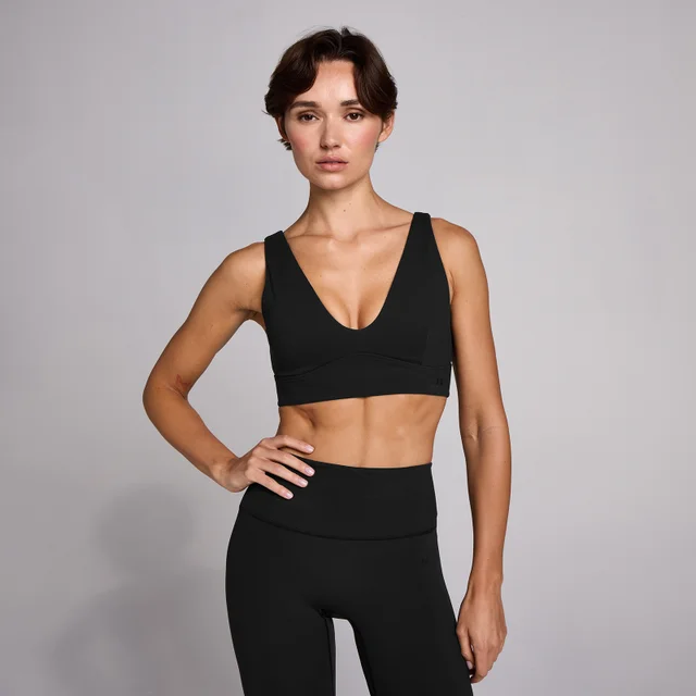 MP Women's SculptForm V-Neck Longline Sports Bra - Sort
