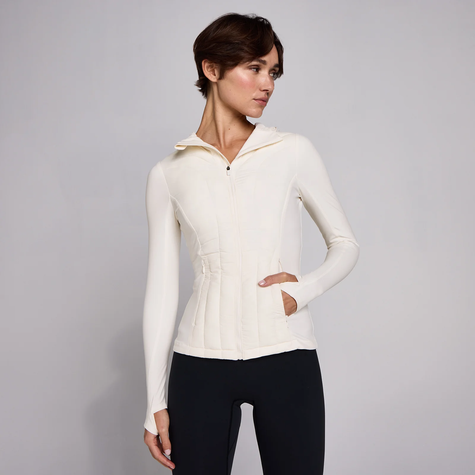 MP Women's SculptForm Hybrid Jacket - Pearl - XS Billede 2
