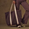 MP X Tatiana totebag i bomuld med to farver - Mokka/Natural
