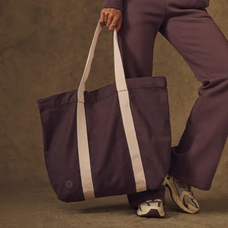 MP X Tatiana totebag i bomuld med to farver - Mokka/Natural