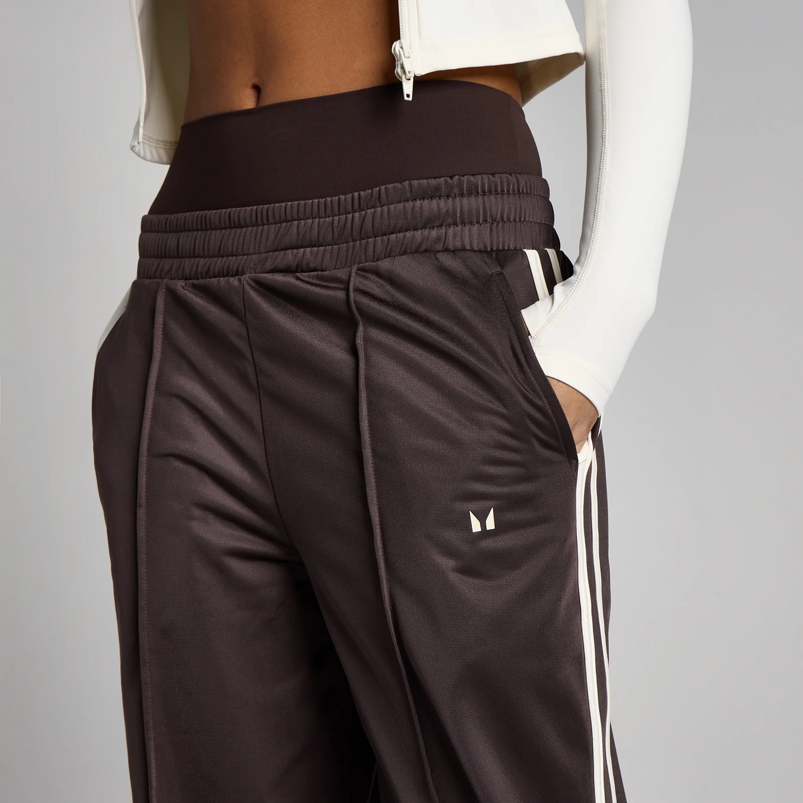 MP Women's Tricot Track joggingbukser med lige ben - Kakao/Vanilje - XS Billede 4