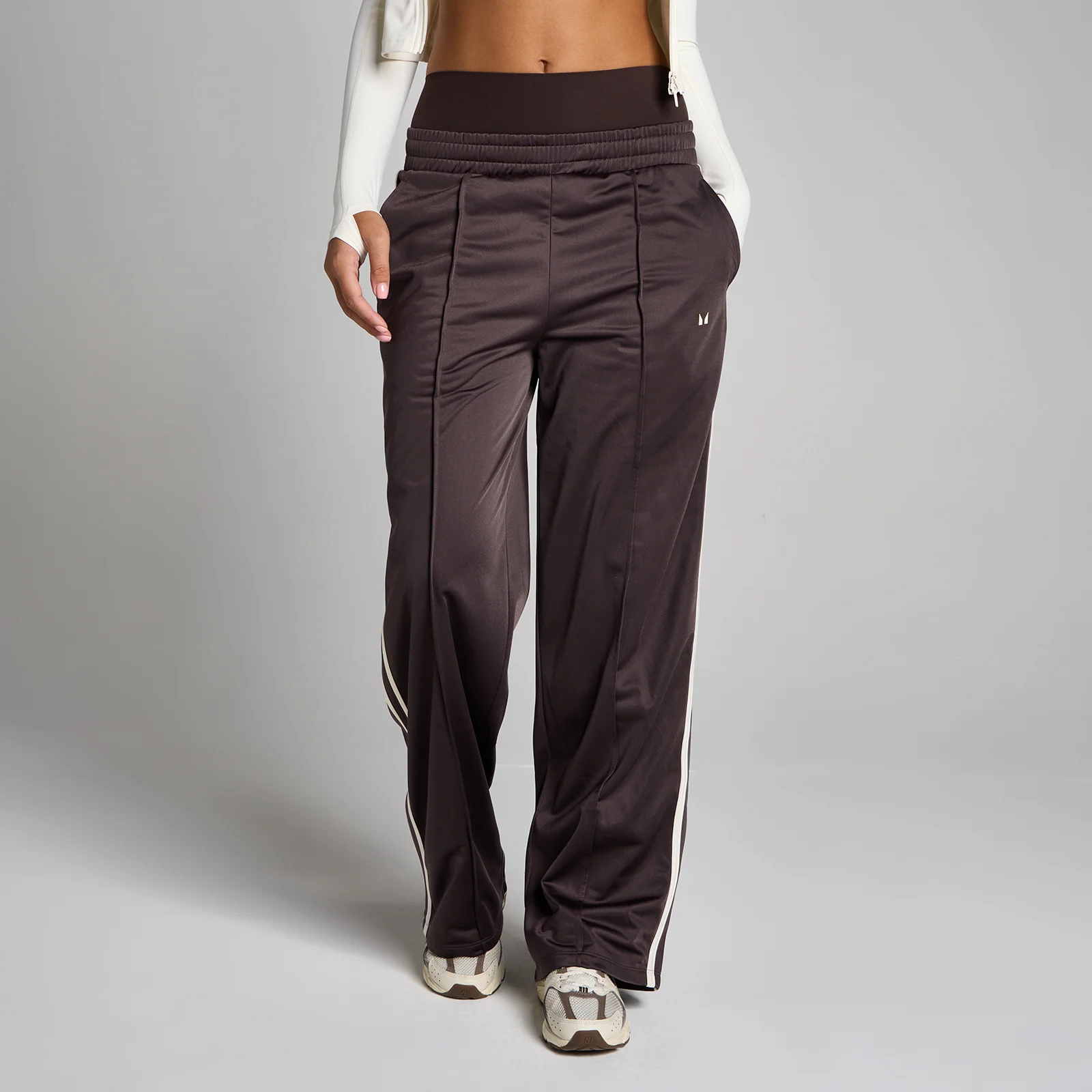 MP Women's Tricot Track joggingbukser med lige ben - Kakao/Vanilje - XS Billede 2