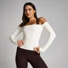 MP Dame Tempo Off The Shoulder LS Top - Vanilje