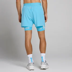 MP Hybrid Lightweight 2-i-1 Shorts til mænd, 5" - Cerulean Blue - Size XS