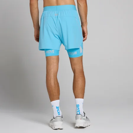 MP Hybrid Lightweight 2-i-1 Shorts til mænd, 5" - Cerulean Blue