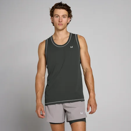 MP Velocity Ultra Seamless Tanktop til mænd - Vasket Sort