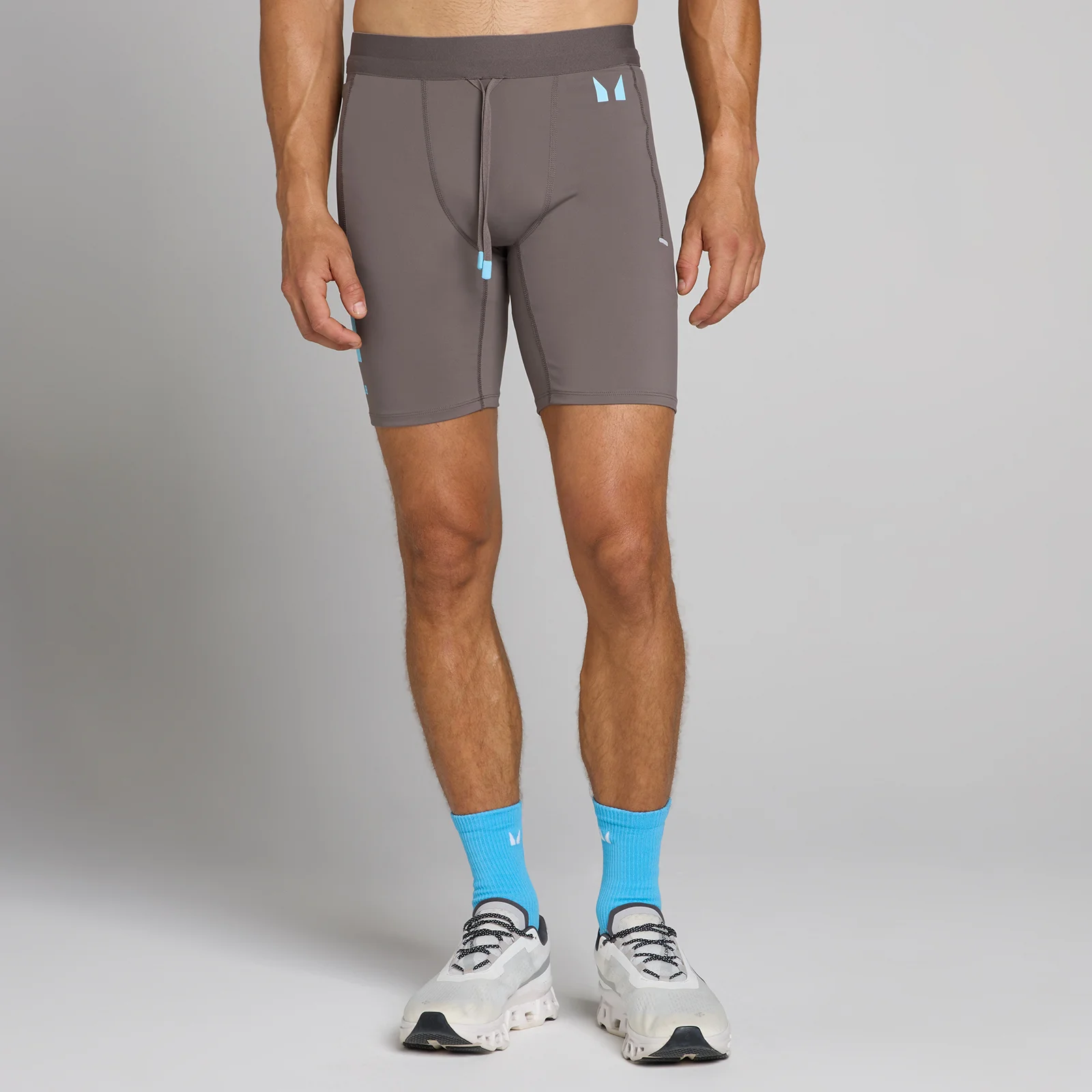MP Hybrid Half Tight Shorts til mænd - Ash Grey - XS Billede 1
