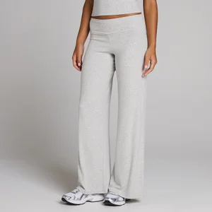 MP ribbede wide leg leggings til kvinder - gråmeleret - Size S