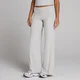MP ribbede wide leg leggings til kvinder - gråmeleret