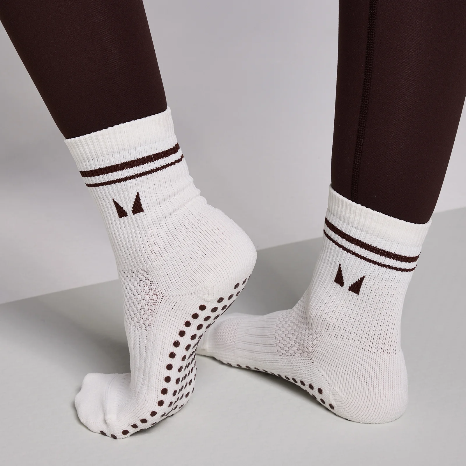 MP Pilates Socks (2 pack) - Cocoa/Pearl - UK 2-5 Billede 1