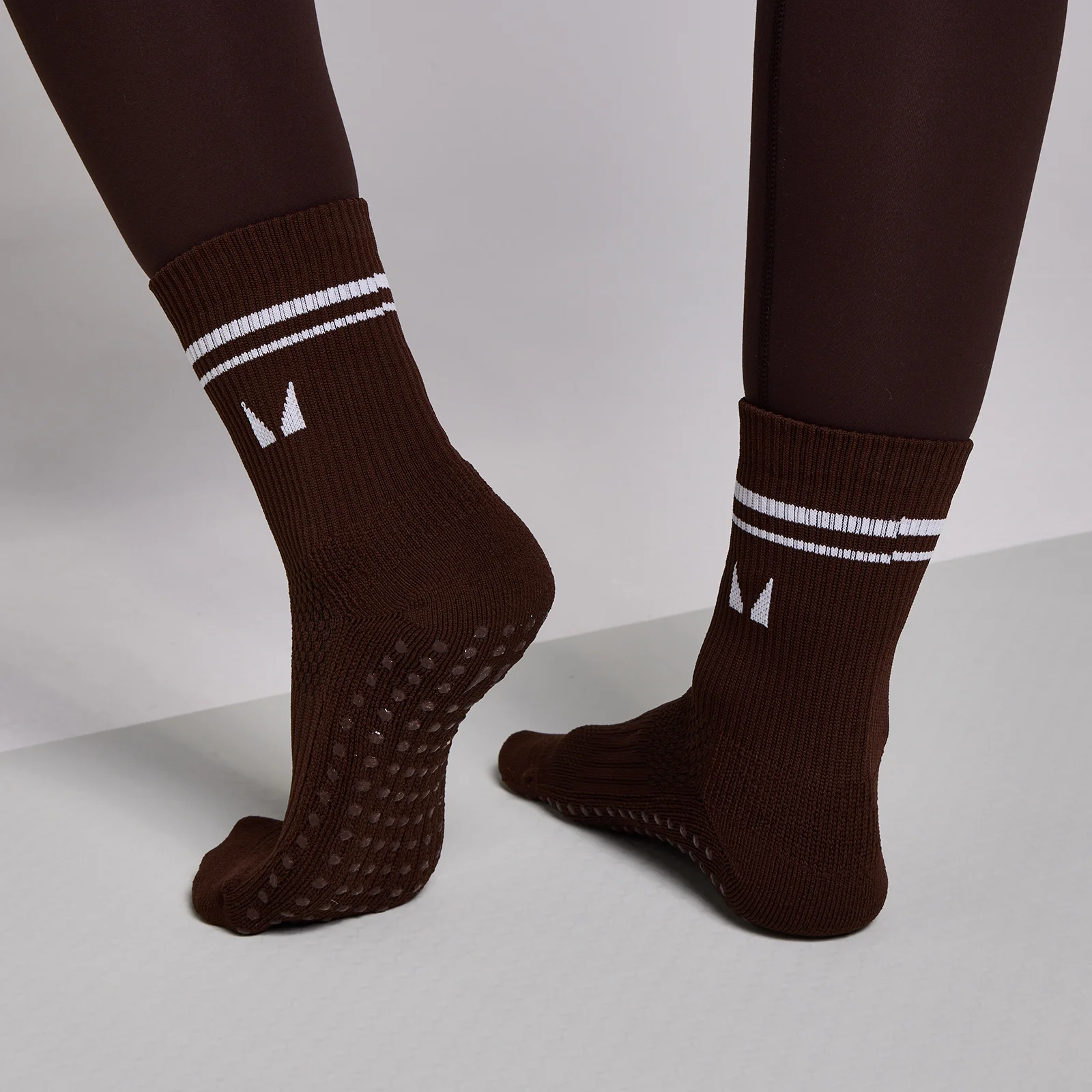 MP Pilates Socks (2 pack) - Cocoa/Pearl - UK 2-5 Billede 2