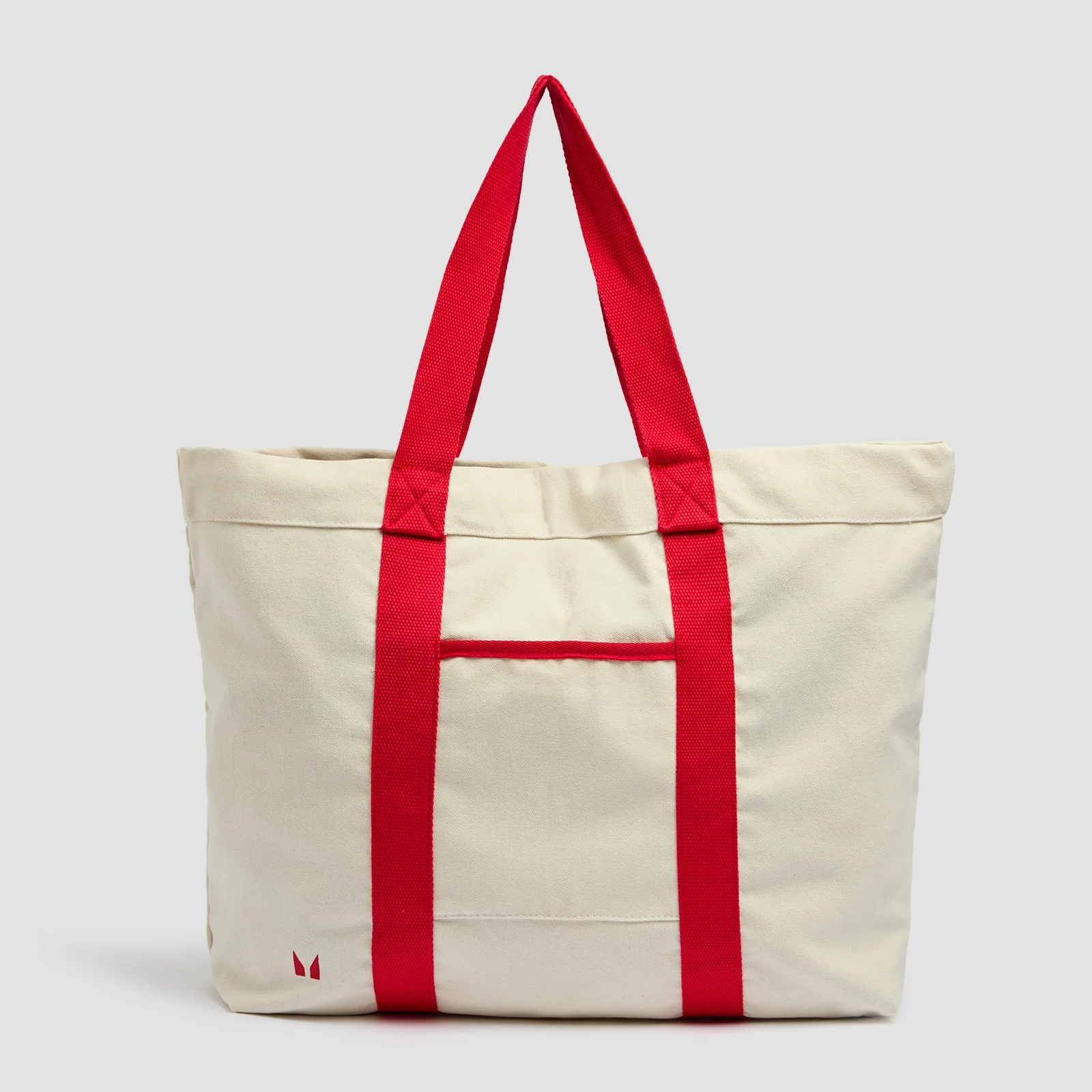 MP Two Tone Cotton Tote Bag - Naturbomuld/Chili Billede 2