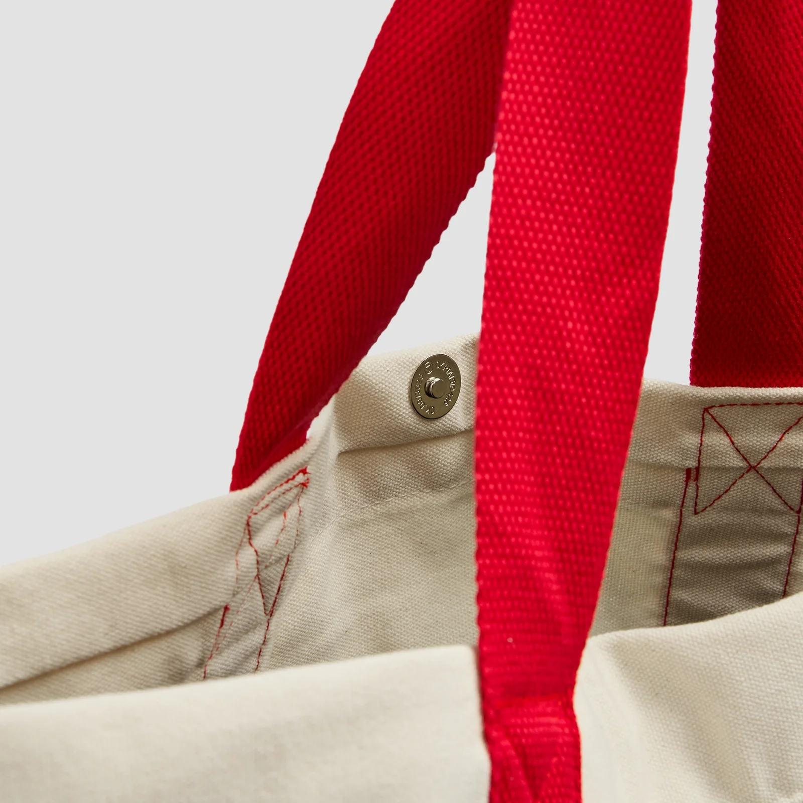 MP Two Tone Cotton Tote Bag - Naturbomuld/Chili Billede 5