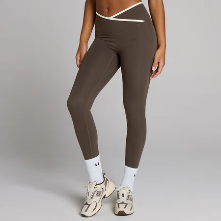 MP Tempo leggings til kvinder med kontrast - chokolade