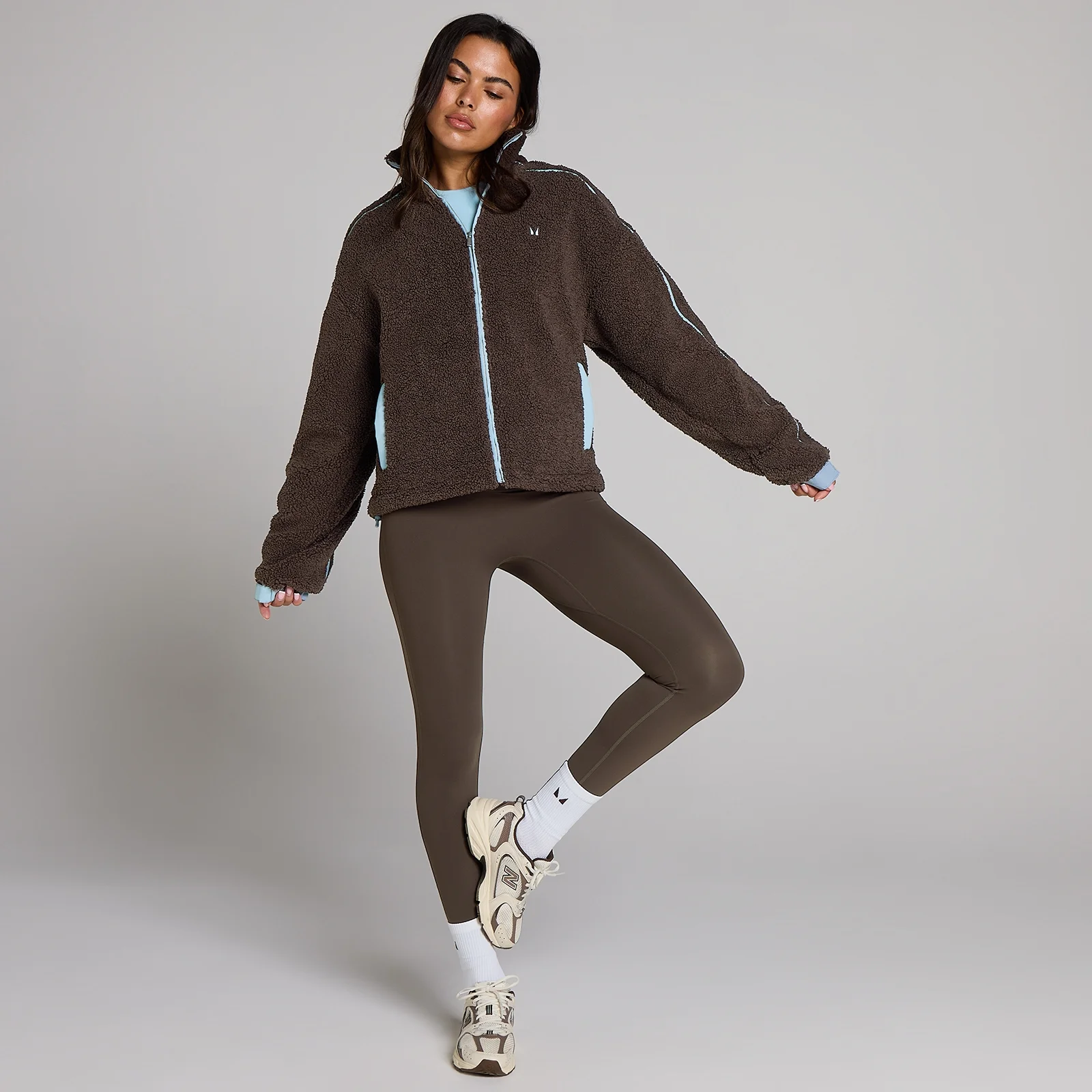 MP Women's Fleece Binding Zip Through Jacket - Chokolade - M Billede 3