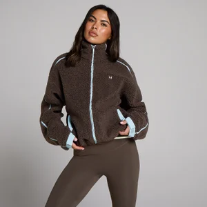 MP Women's Fleece Binding Zip Through Jacket - Chokolade - Size M