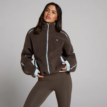 MP Women's Fleece Binding Zip Through Jacket - Chokolade