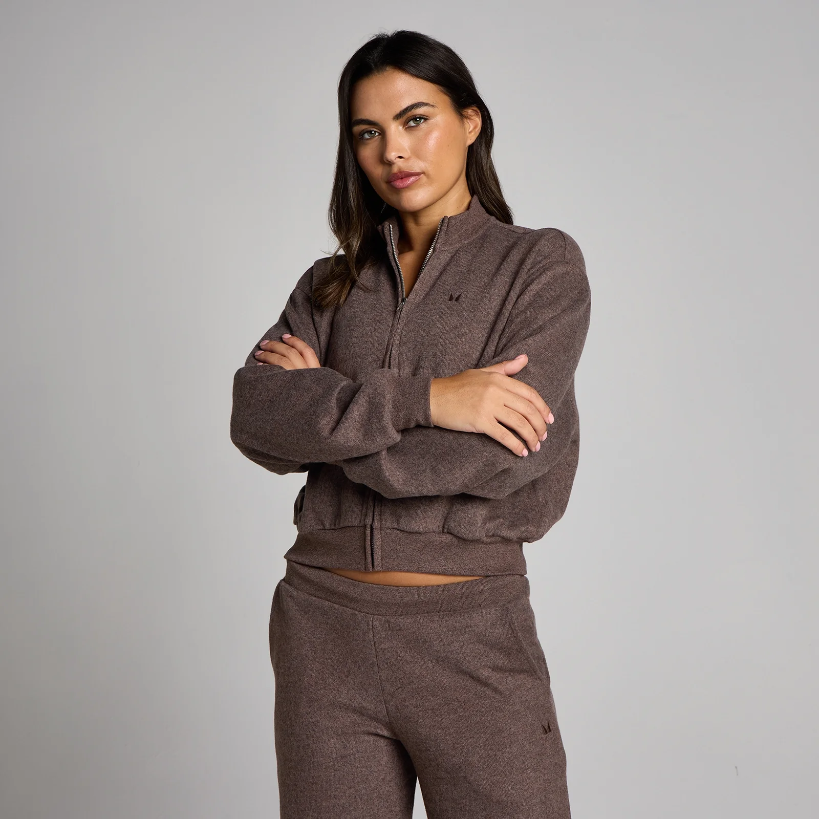MP Women's Soft Touch bomberjakke med lynlås - Kakao Marl - XS Billede 1
