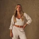 MP Women's X Tatiana Soft Touch langærmet top med binding i siden - Havregrød