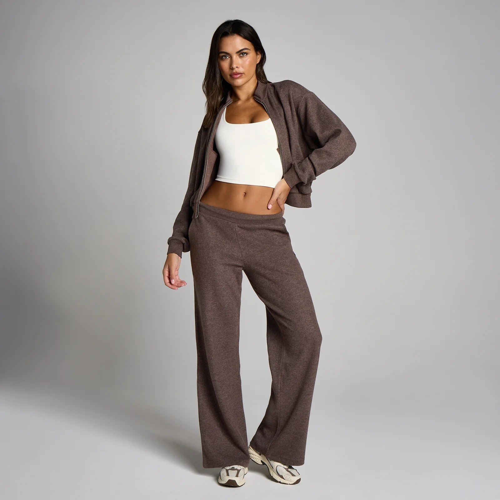 MP Women's Soft Touch joggingbukser med mid-rise pasform og lige ben - Kakao Melange - XS Billede 3