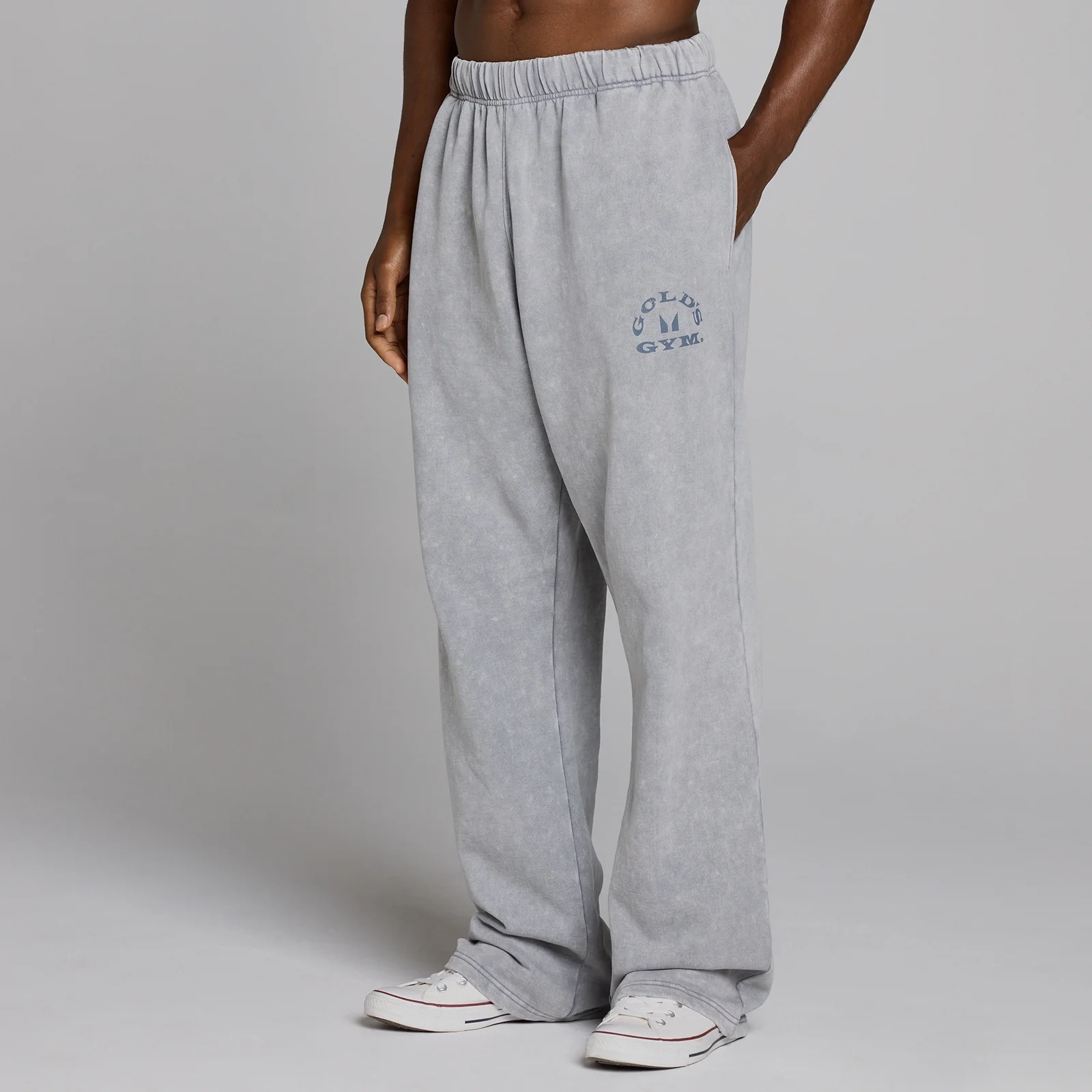 MP X Gold's Herre Washed Graphic Oversized Joggingbukser - Steel Blue - L Billede 3