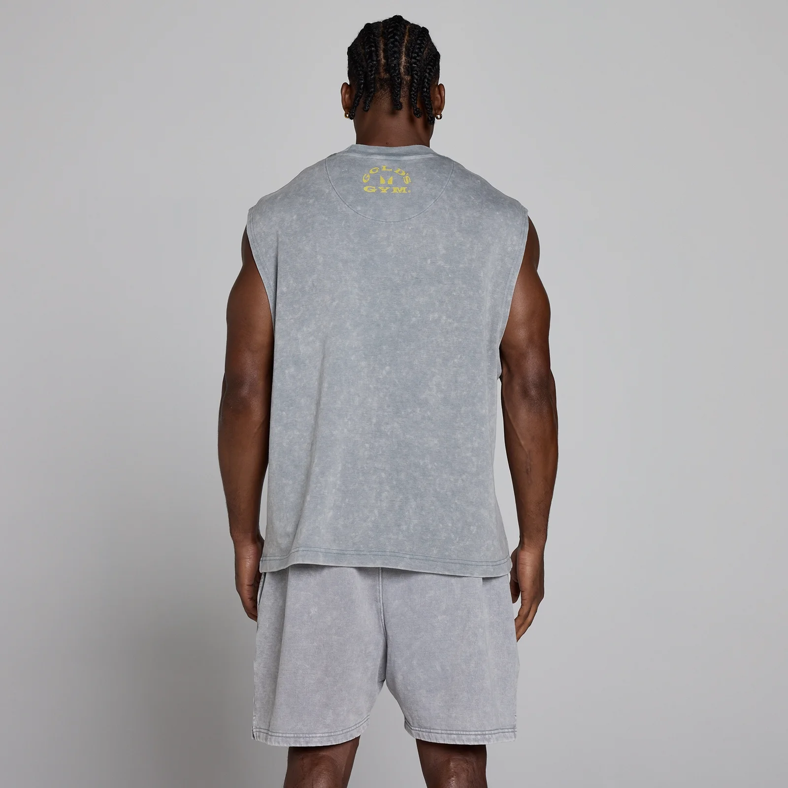 MP X Gold's Herre Washed Graphic Oversized Tank - Steel Blue - XL Billede 4