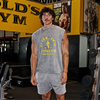 MP X Gold's Herre Washed Graphic Oversized Tank - Steel Blue