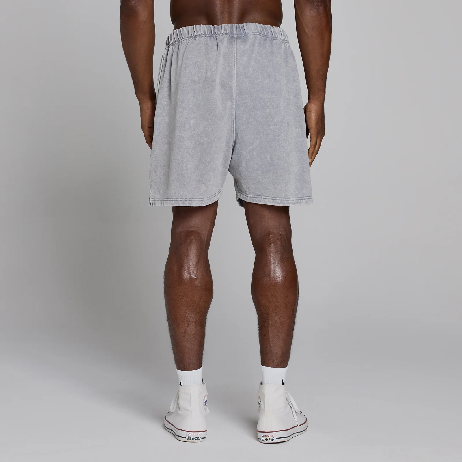 MP X Gold's Herre Washed Graphic Oversized Sweat Shorts - Steel Blue - XS Billede 4