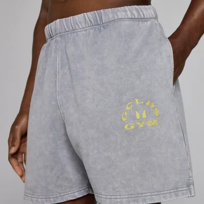 MP X Gold's Herre Washed Graphic Oversized Sweat Shorts - Steel Blue - XS Billede 6