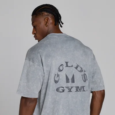 MP X Gold's Herre Washed Graphic Oversized T-shirt - Steel Blue - XS Billede 6