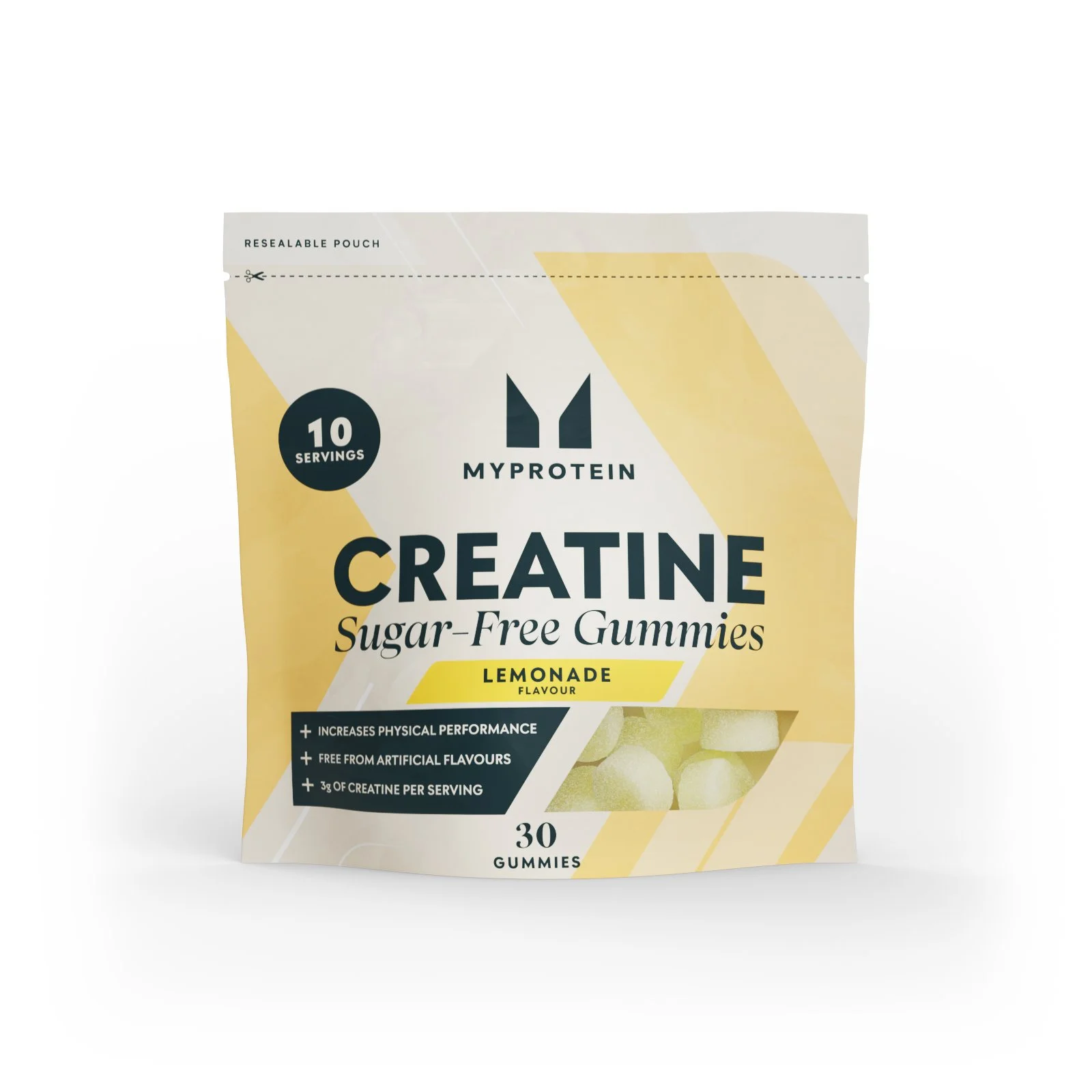 Sukkerfri Kreatin Gummies - 30 Gummies - 10servings - Lemonade Billede 1