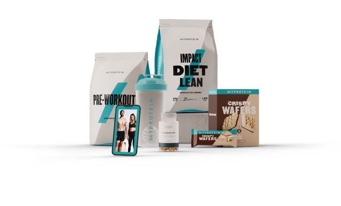 En blanding af proteinprodukter fra Myprotein og Myvegan for at hjælpe med at tone op.